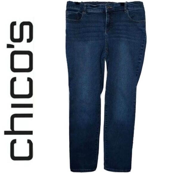 CHICO'S PLATINUM DENIM JEANS